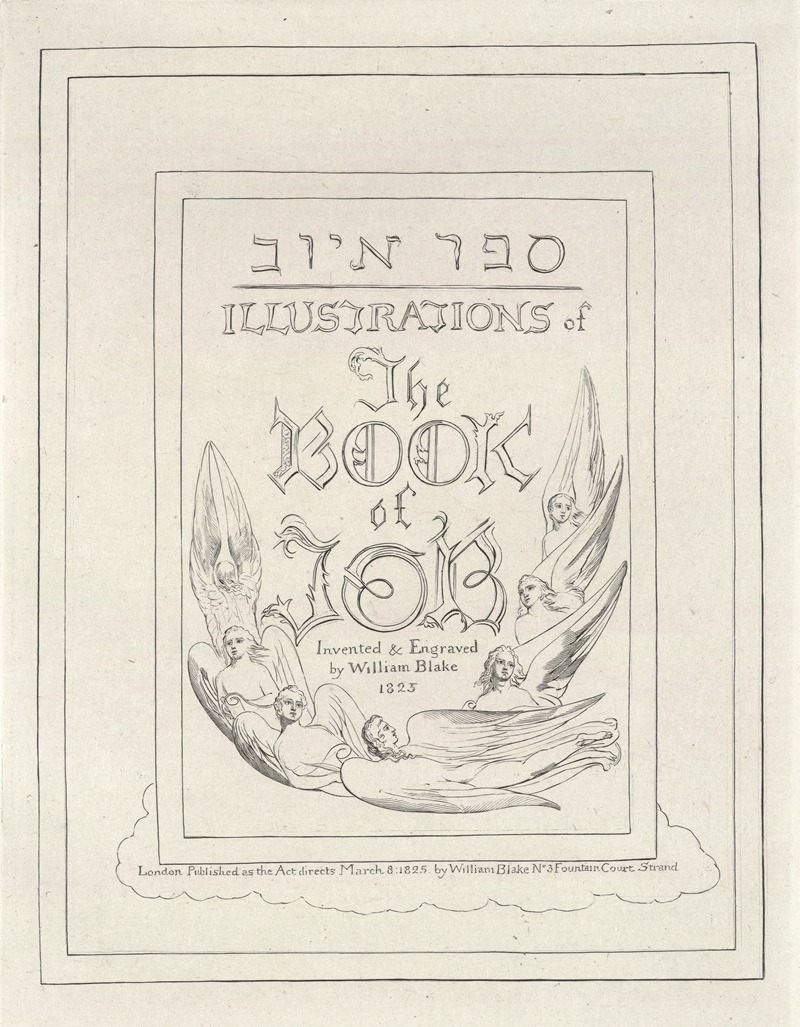 William Blake - Illustrations of the book of Job Pl.01