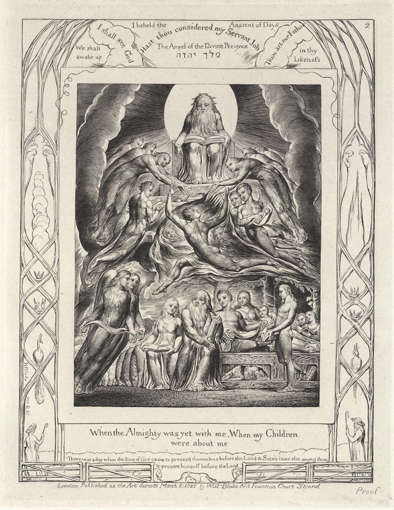 William Blake - Illustrations of the book of Job Pl.03