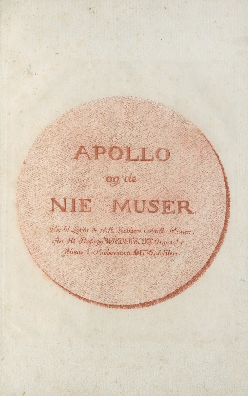 Johannes Wiedewelt - Apollo og de nie Muser – Title page