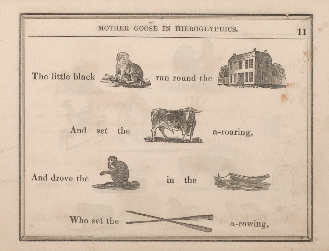 Sherman & Co. - Dog, House, Bull, Monkey, Boat, Oars