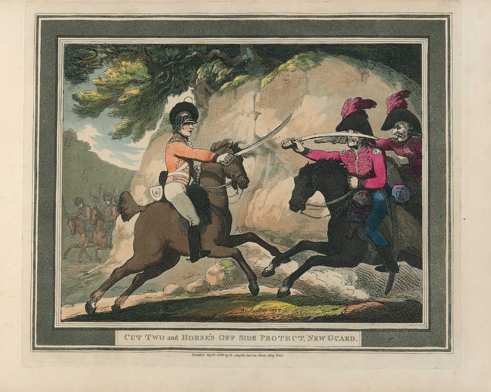 Thomas Rowlandson - Cut Two and Horses Off Side Protect, New Guard