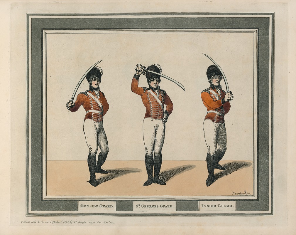 Thomas Rowlandson - Outside Guard, St Georges Guard, Inside Guard