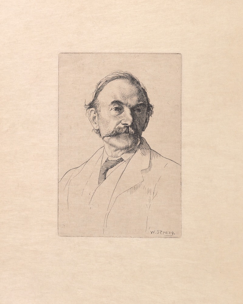 William Strang - Engraved portrait of Thomas Hardy