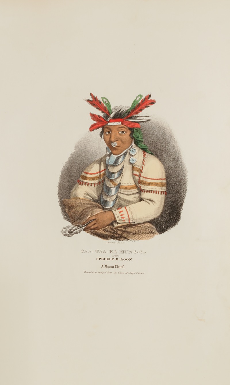 James Otto Lewis - CAA-TAA-KE MUNG-GA or the Speckle’d Loon, A Miami Chief