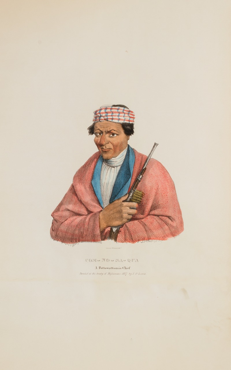 James Otto Lewis - CAN-NO-SA-QUA; A Pottowattomie Chief