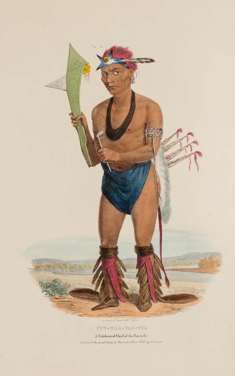 James Otto Lewis - CUT-TAA-TAS-TIA; A Celebrated Chief of the Fox Tribe