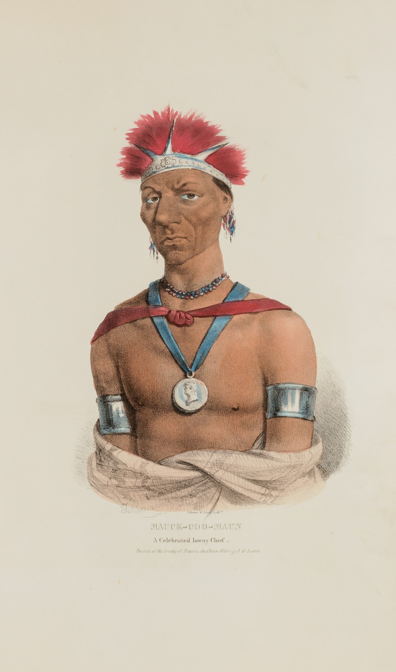 James Otto Lewis - MAUCK-COOMAUN; A Celebrated Ioway Chief
