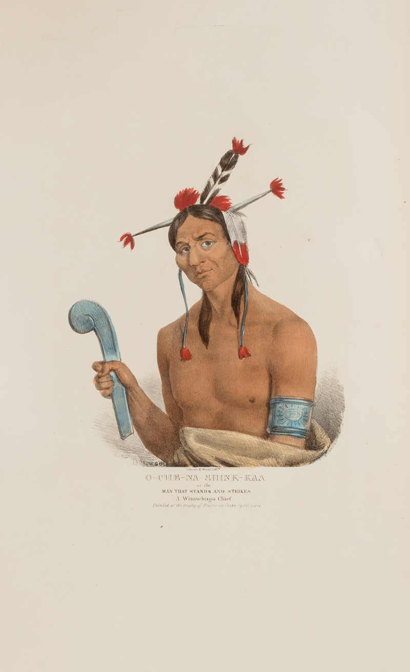 James Otto Lewis - O‑CHE-NA-SHINK-KAD or the Man that Stands and Strikes; A Winnebago Chief
