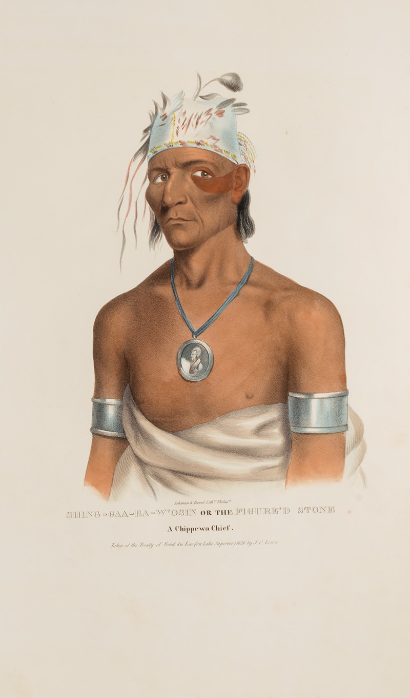James Otto Lewis - SHING-GAA-BA-W’OSIN or the Figure’s Stone; Chippewa Chief