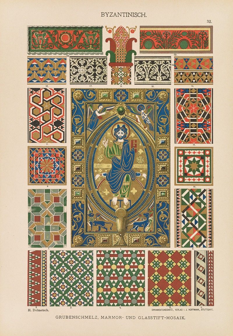 Heinrich Dolmetsch - Byzantinisch – Grubenschmelz, Marmor- und Glasstift-Mosaikrei