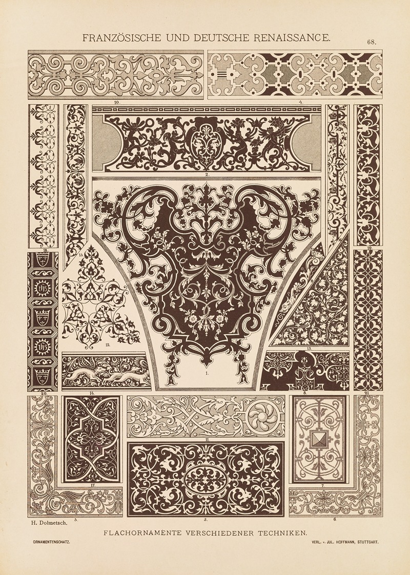 Heinrich Dolmetsch - Franzosische und Deutsche Renaissance – Flachornamente verschiedener Techniken