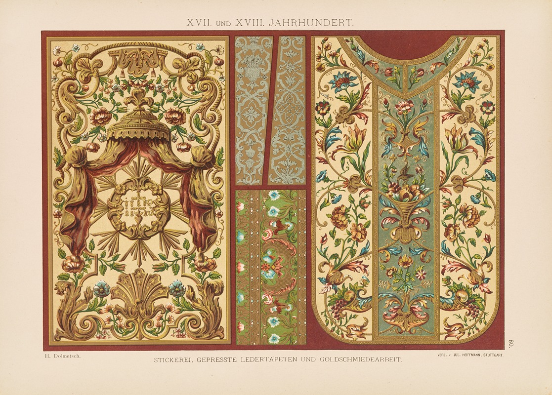 Heinrich Dolmetsch - XVII. und XVIII. Jahrhundert – Stickerei