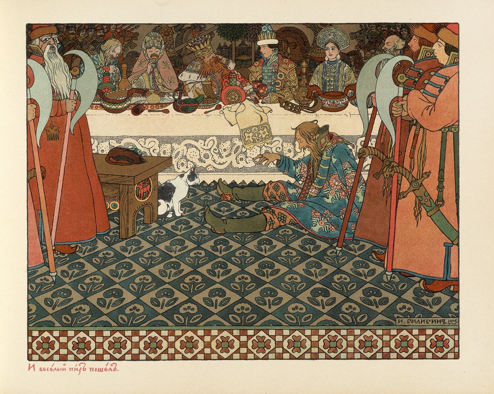 Ivan Bilibin - Skazka o t︠s︡ari︡e︡ Saltani︠e︡ Pl.12