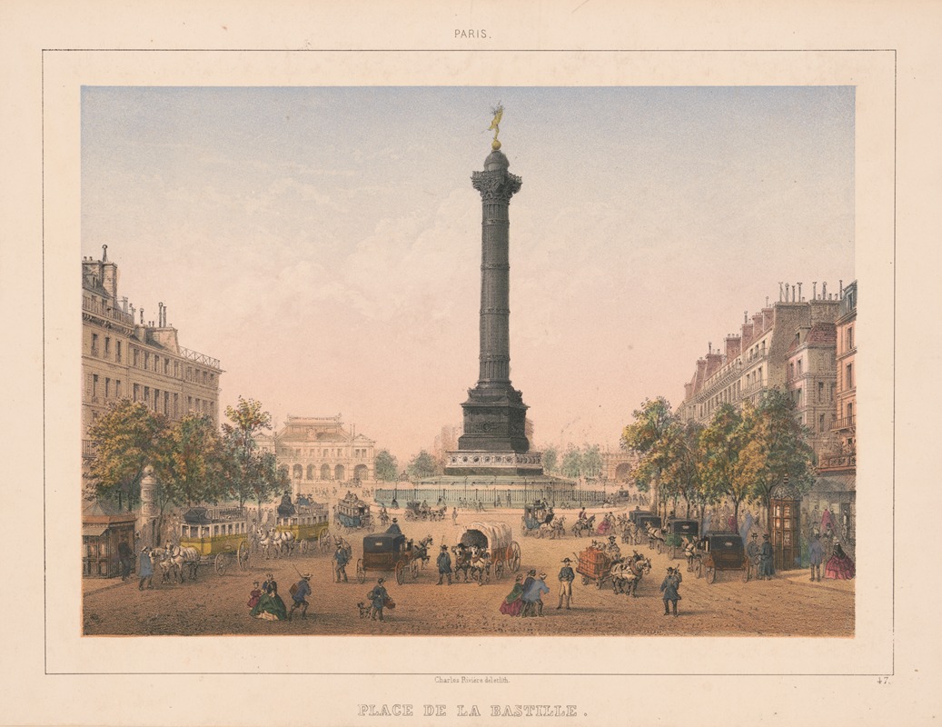 Charles Rivière - Paris. Place de la Bastille