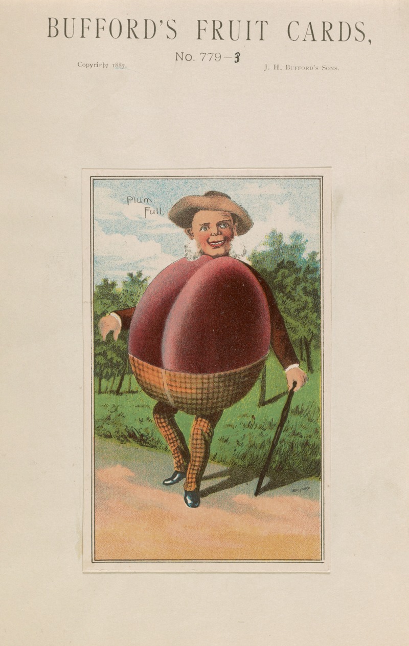John H. Bufford's & Sons - Bufford’s fruit cards, no. 779-3 [plum]