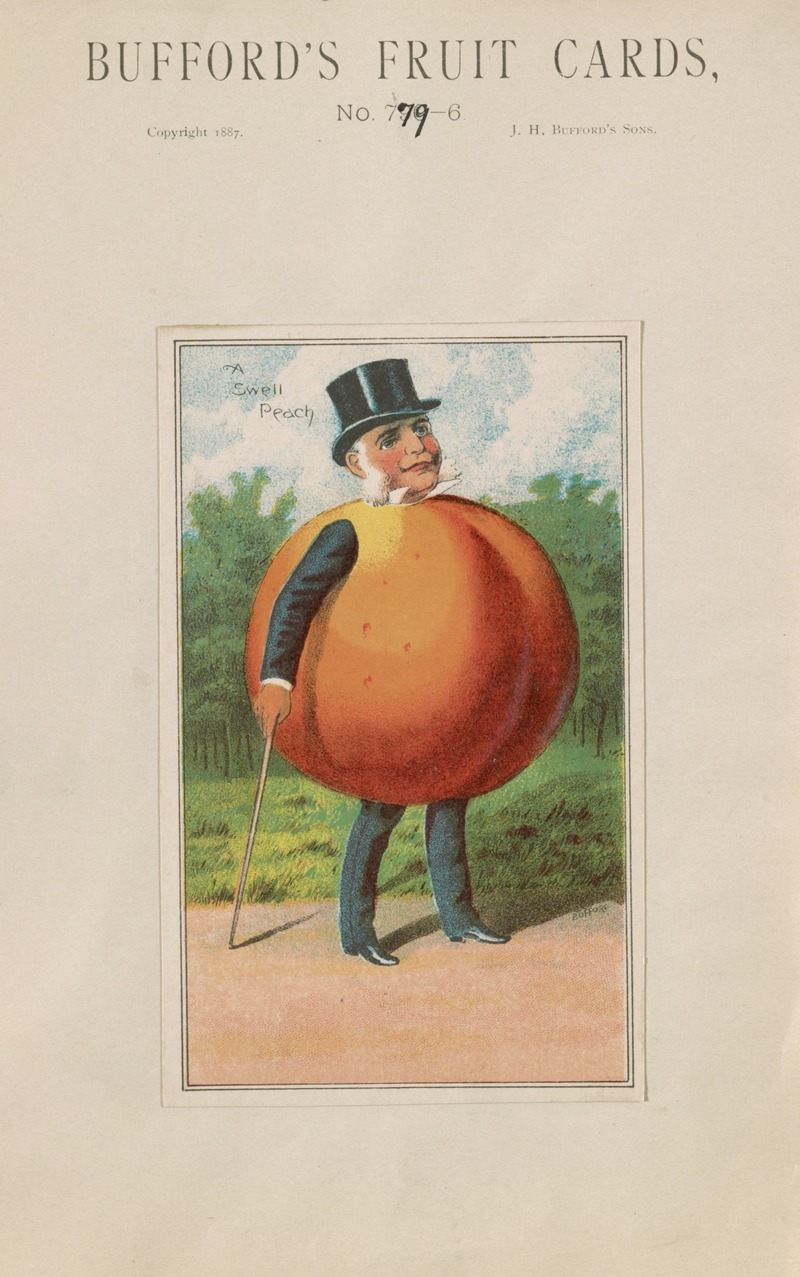 John H. Bufford's & Sons - Bufford’s fruit cards, no. 779-6 [peach]