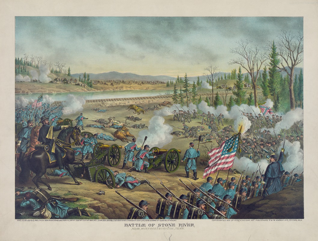 Kurz & Allison - Battle of Stone River, Near Murfreesborough, Tenn.–Dec. 31, 62