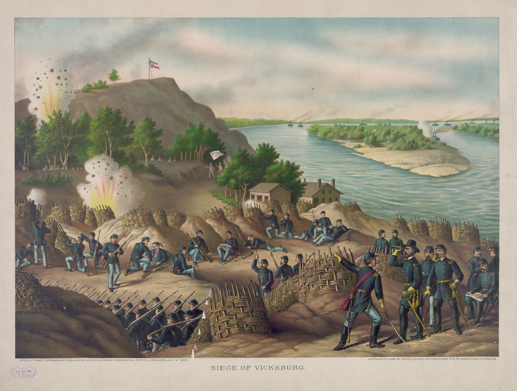 Kurz & Allison - Siege of Vicksburg–13, 15, & 17 Corps, Commanded by Gen. U.S. Grant