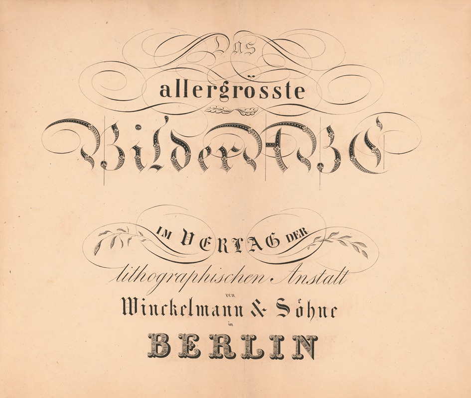 Theodor Hosemann - Das allegrösste Bilder ABC – Title Page