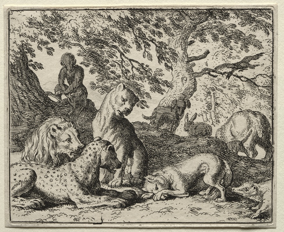 Allaert van Everdingen - Reynard Describes a False Plot Against the Lion