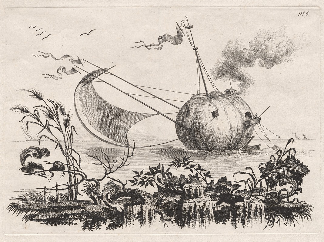 Filippo Morghen - A Pumpkin Used as a Fishing Boat