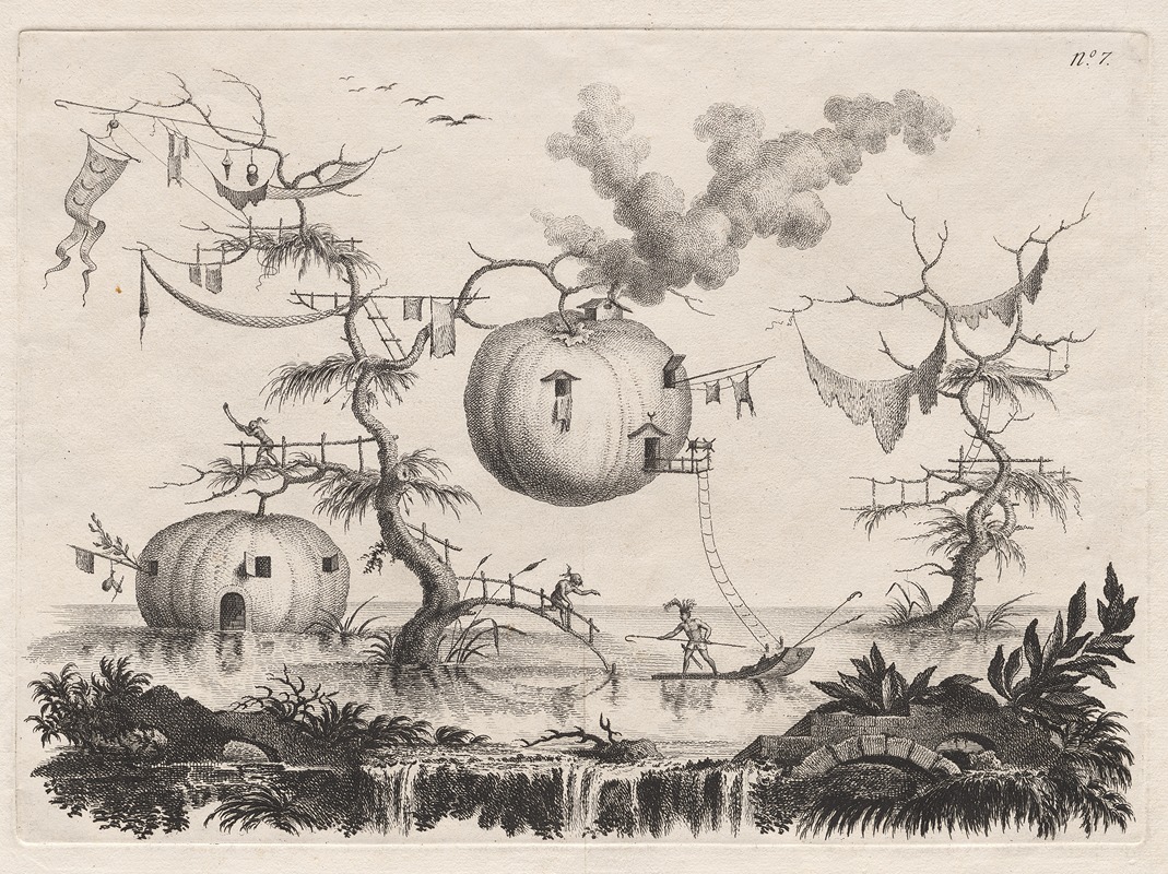 Filippo Morghen - Pumpkins Used as Dwellings to Be Secure against Wild Beasts