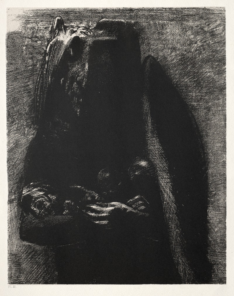 Odilon Redon - It Is the Devil, Bearing Beneath His Two Wings the Seven Deadly Sins