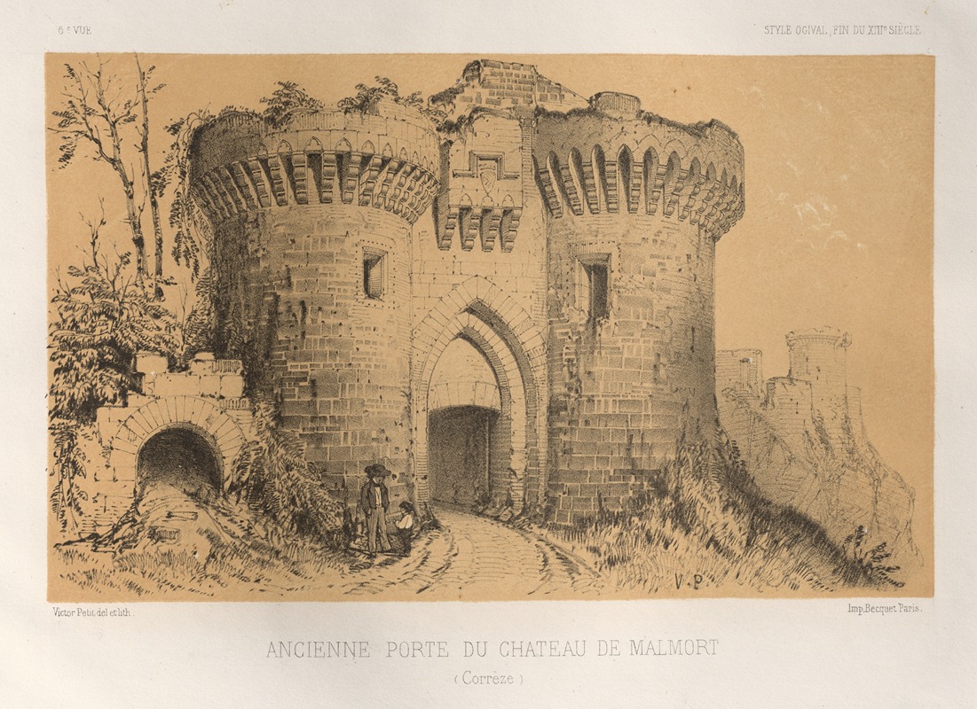 Victor Petit - Ancienne Porte Du Chateau De Malmort (Correze)