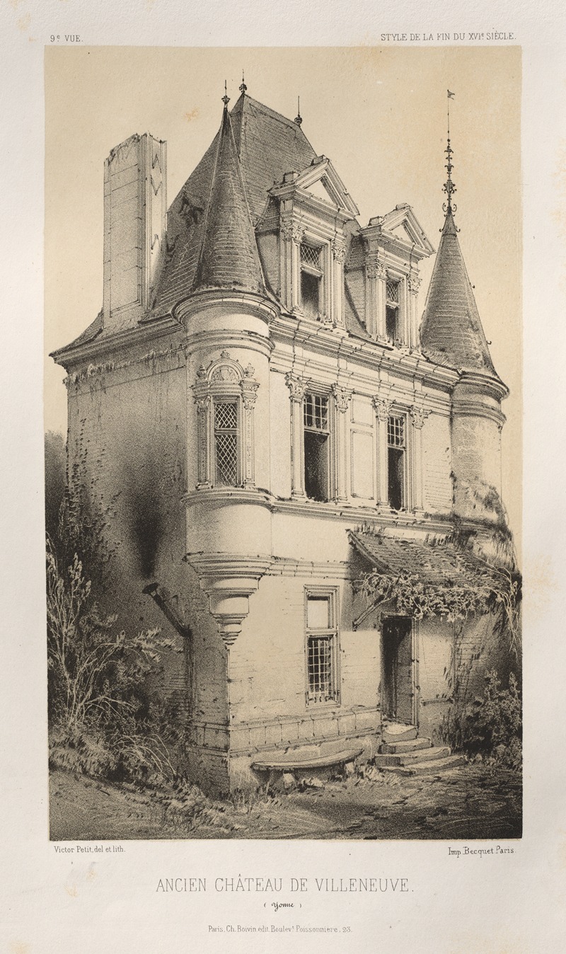 Victor Petit - Ancien Chateau de Villeneuve (Yonne)