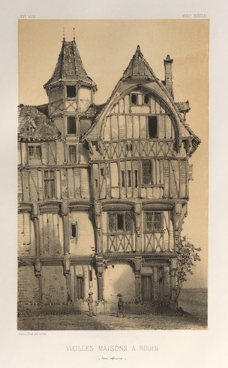 Victor Petit - Vielles Maisons A Rouen (Seine-Inferieure)