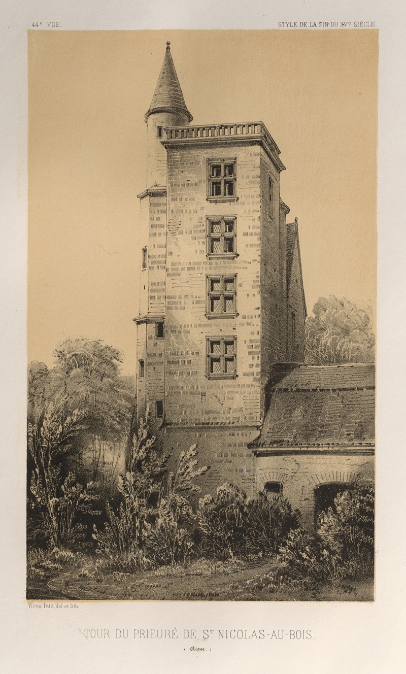 Victor Petit - Tour Du Prieuré De St. Nicolas-Au-Bois (Aisne)