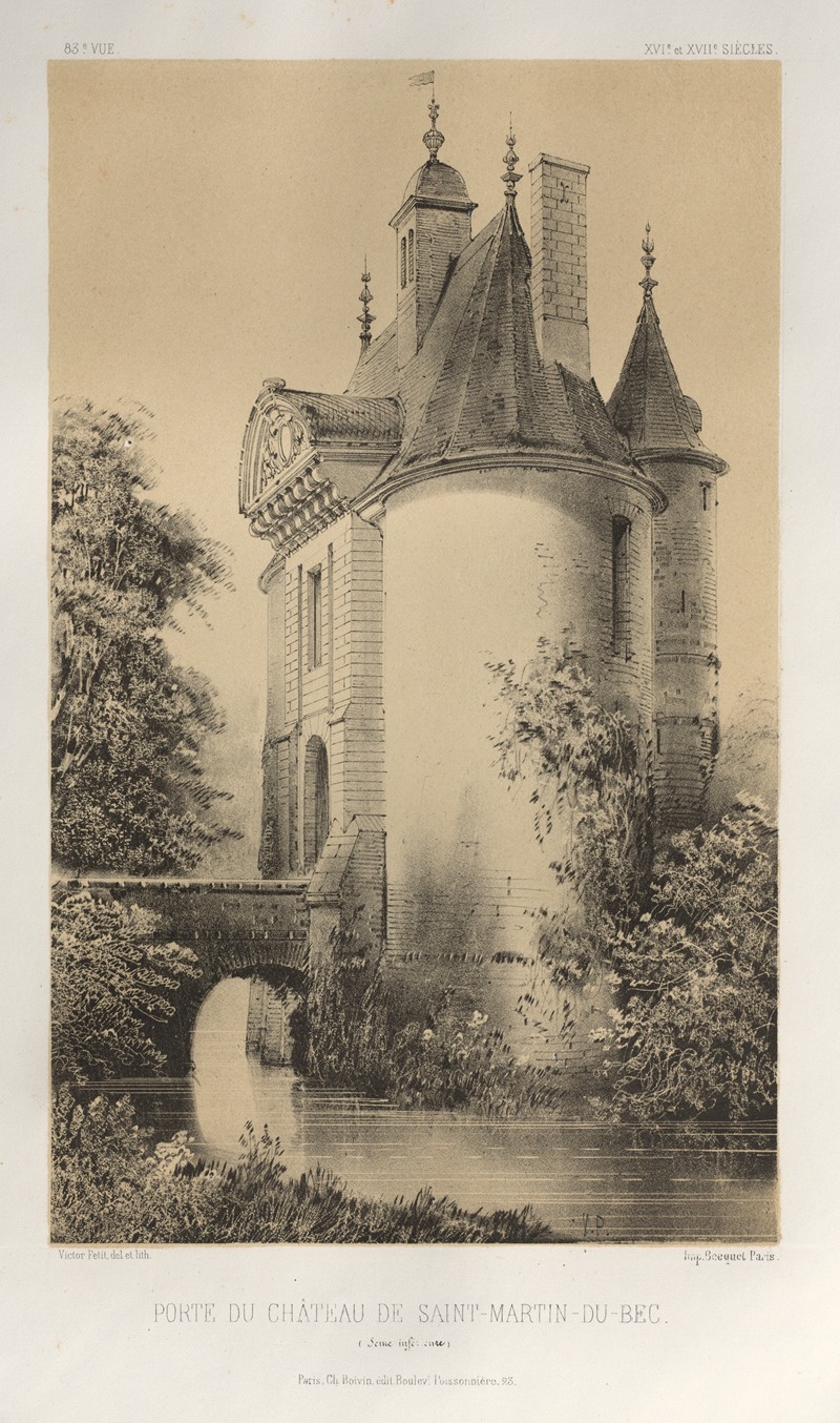 Victor Petit - Porte du Château de Saint-Martin-Du-Bec (Seine Infèrieure)