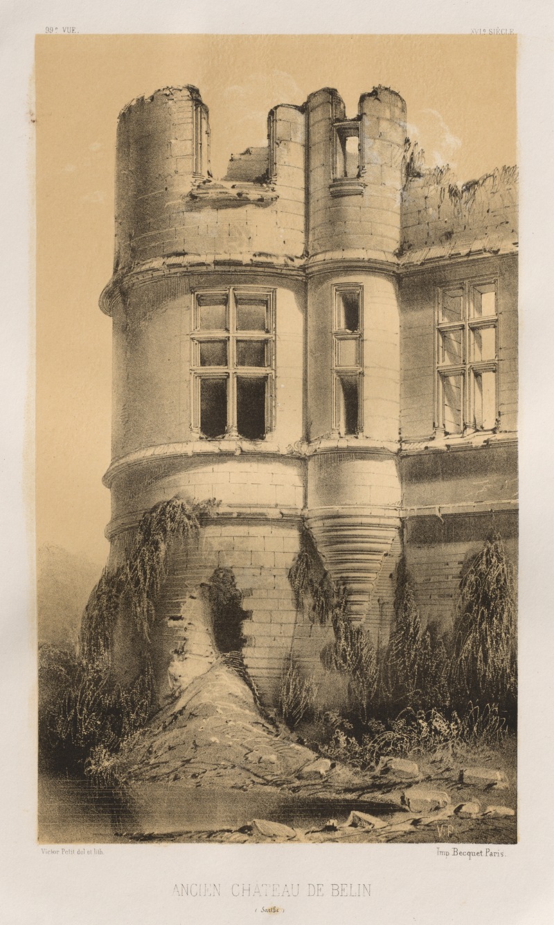 Victor Petit - Ancien Château de Belin (Sarthe)