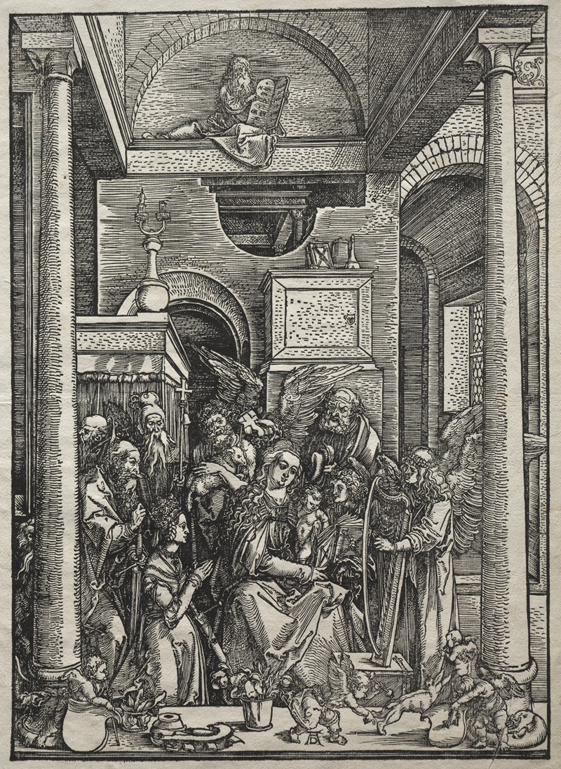 Albrecht Dürer - Adoration of the Virgin and Child by Saints and Angels