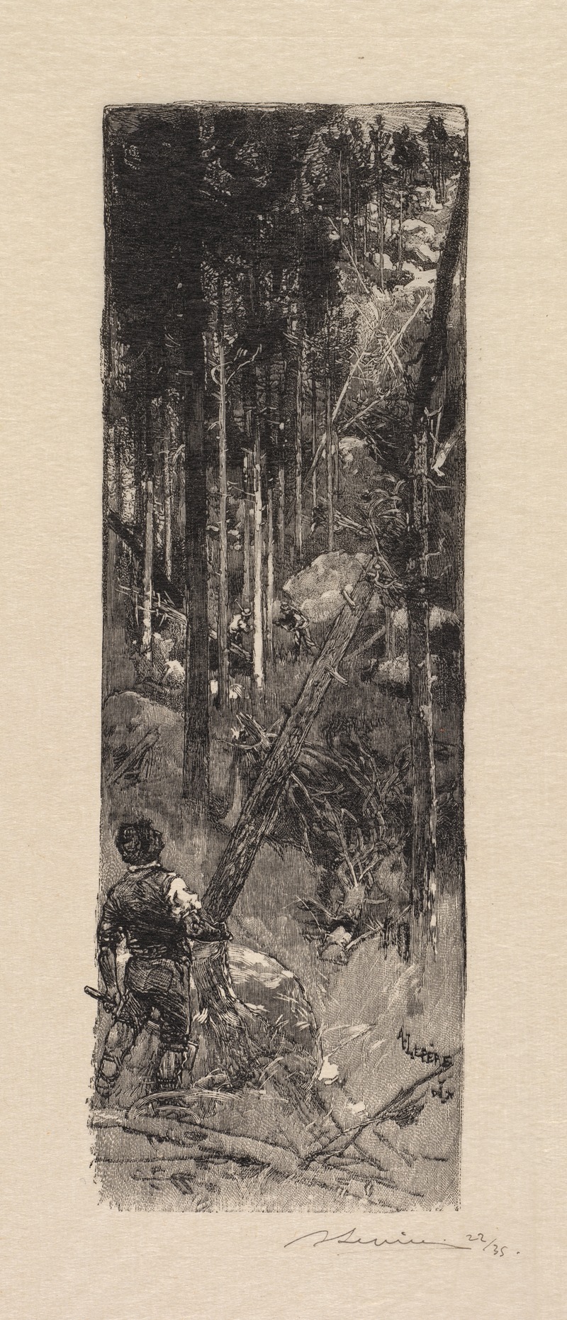 Auguste Louis Lepère - Cutting of Pines