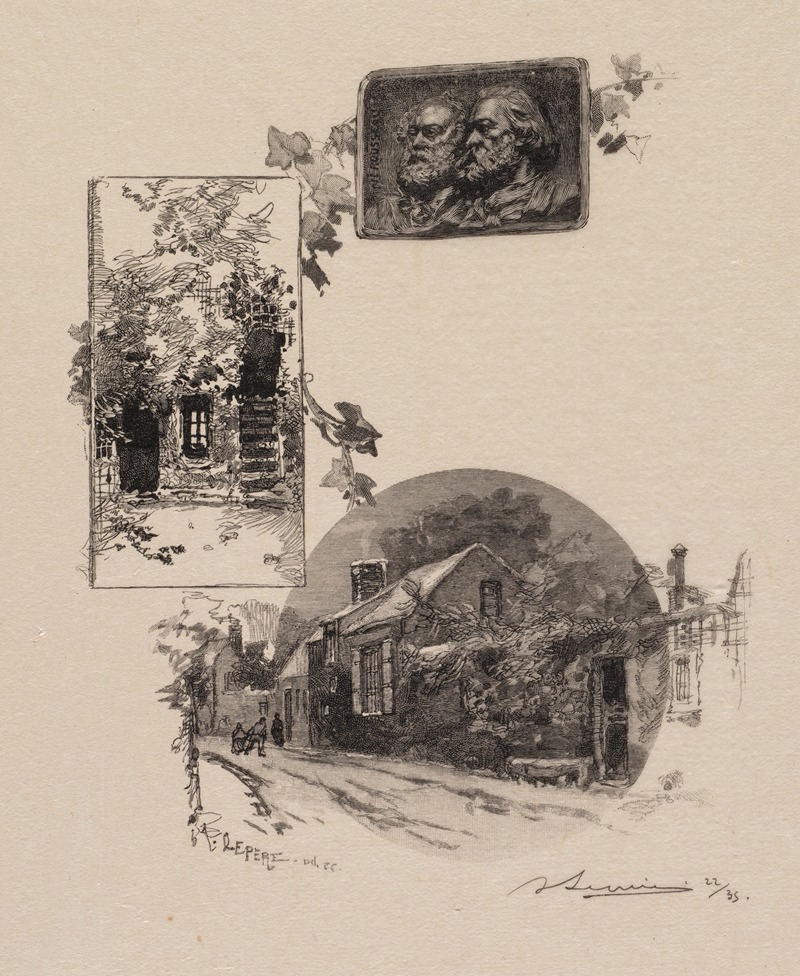 Auguste Louis Lepère - Entry to Rousseau’s Studio and the Millet Home