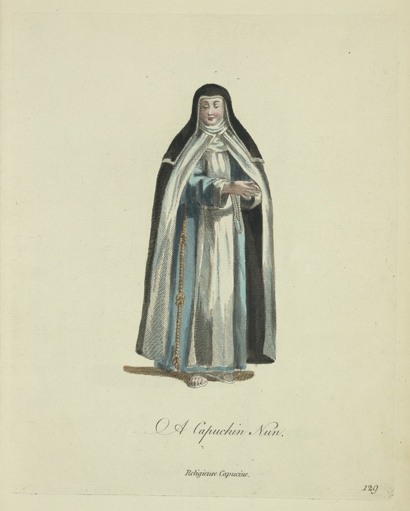 Charles Grignion - A Capuchin nun. Religieuse Capucine.