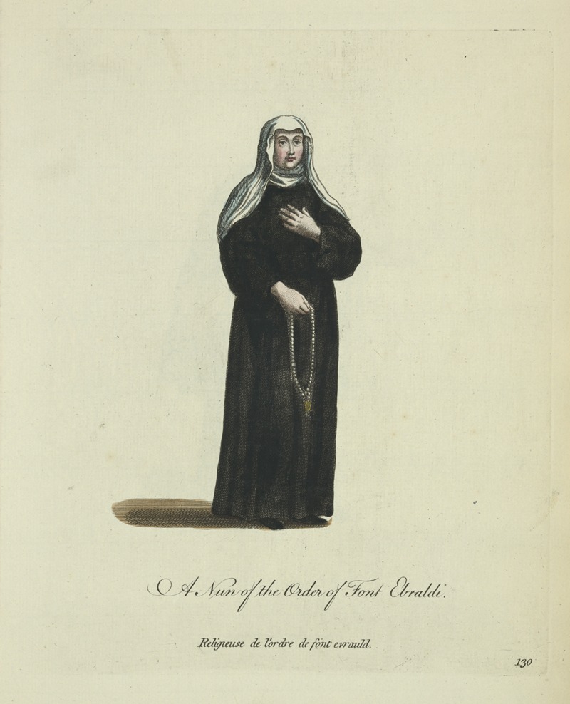 Charles Grignion - A nun of the order of Font Ebraldi. Religeuse de l’ordre de Font Evrauld.