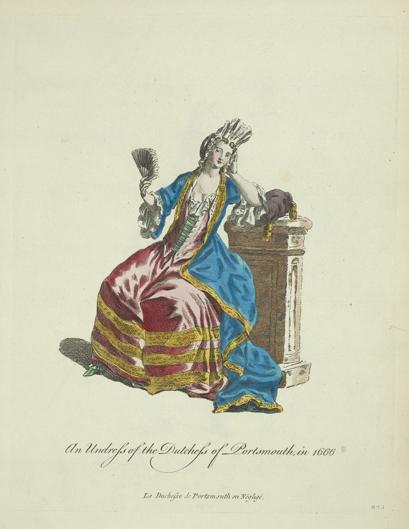 Charles Grignion - An undress of the Dutchess of Portsmoutn in 1666. La Duchesse de Portsmouth en négligé.