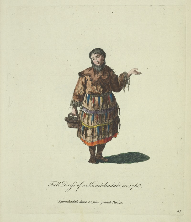 Charles Grignion - Full dress of a Kamtchadale in 1768. Kamtchadale dans sa plus grande Parûre.