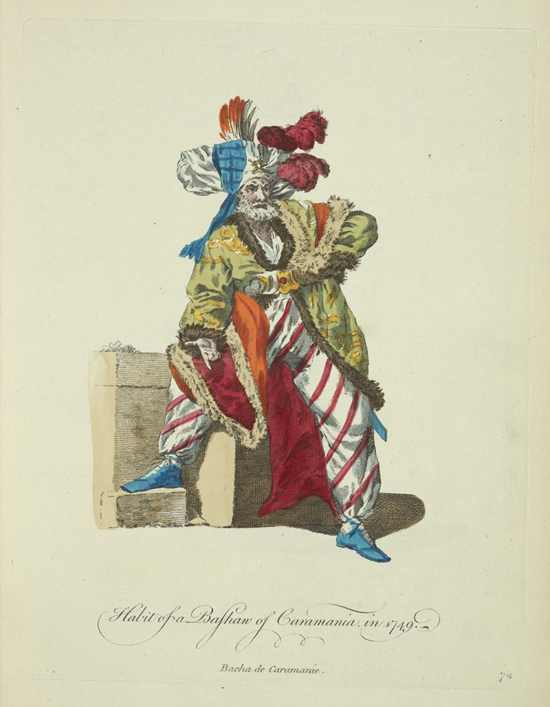 Charles Grignion - Habit of a bashaw of Caramania in 1749. Bacha de Caramanie.