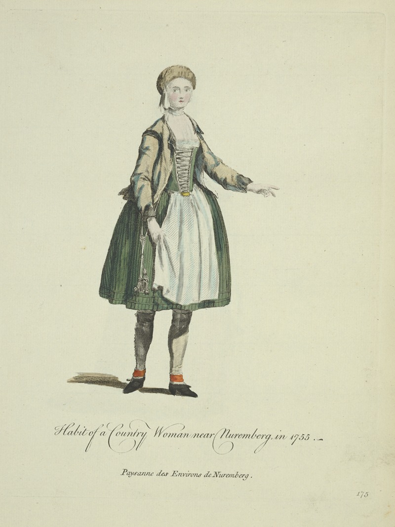 Charles Grignion - Habit of a country woman near Nuremberg in 1755. Paysan des environs de Nuremberg.