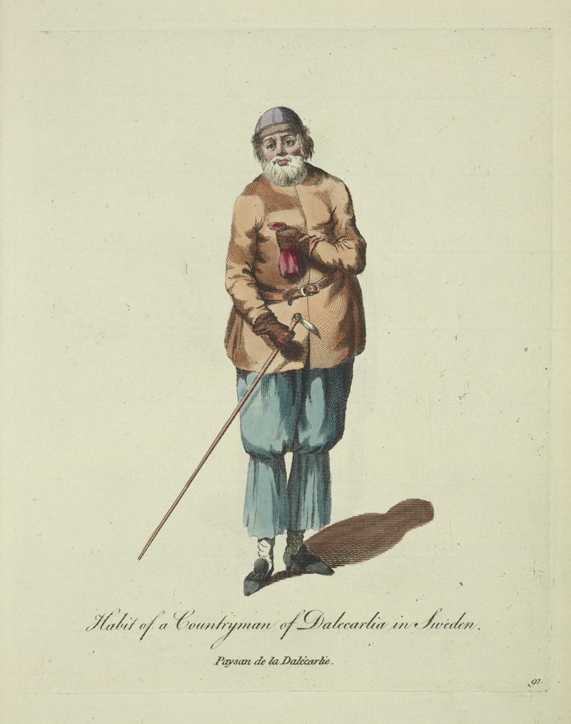 Charles Grignion - Habit of a countryman of Dalecarlia in Sweden. Paysan de la Dalécarlie.