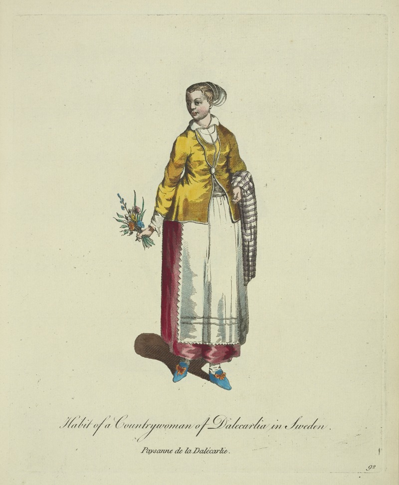 Charles Grignion - Habit of a countrywoman of Dalecarlia in Sweden. Paysanne de la Dalécarlie.