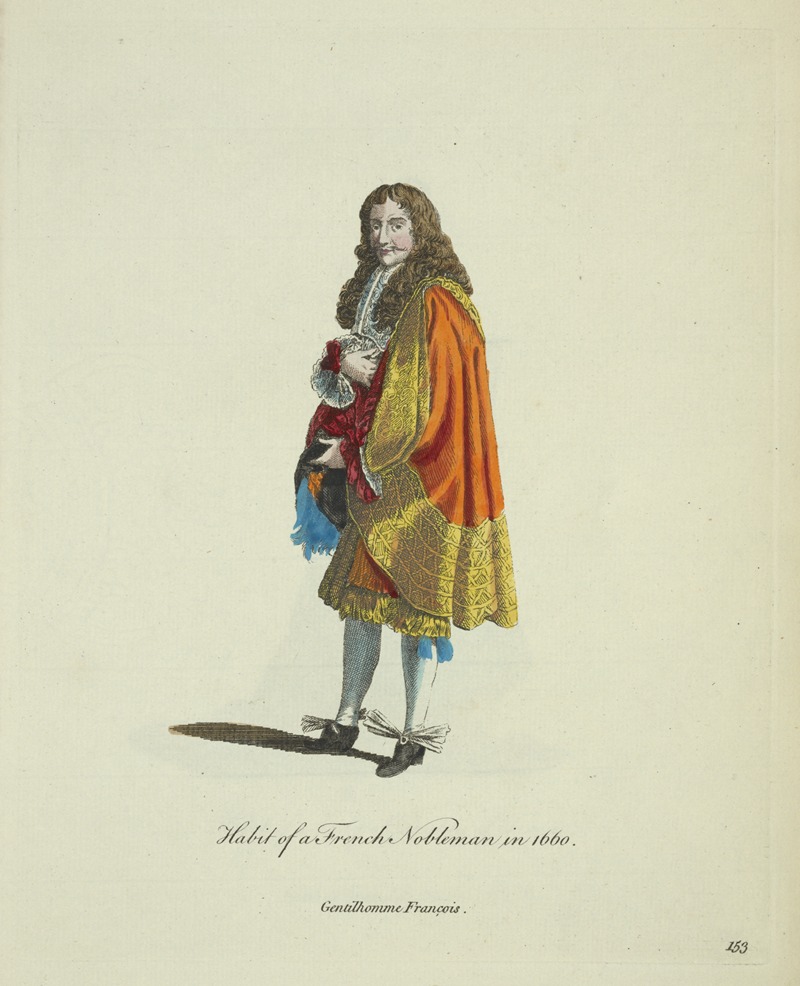 Charles Grignion - Habit of a French nobleman in 1660. Gentilhomme François.