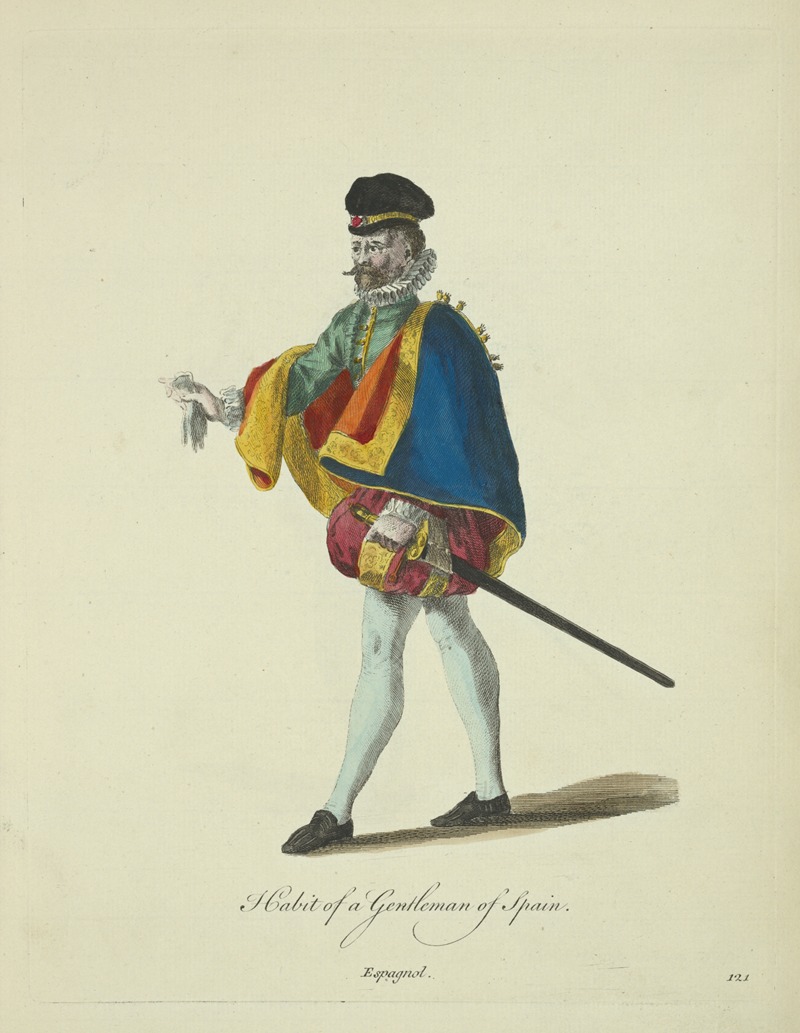 Charles Grignion - Habit of a gentleman of Spain. Espagnol.