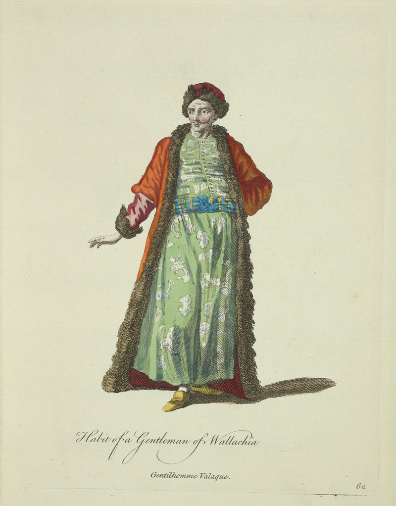 Charles Grignion - Habit of a gentleman of Wallachia. Gentilhomme Valaque.