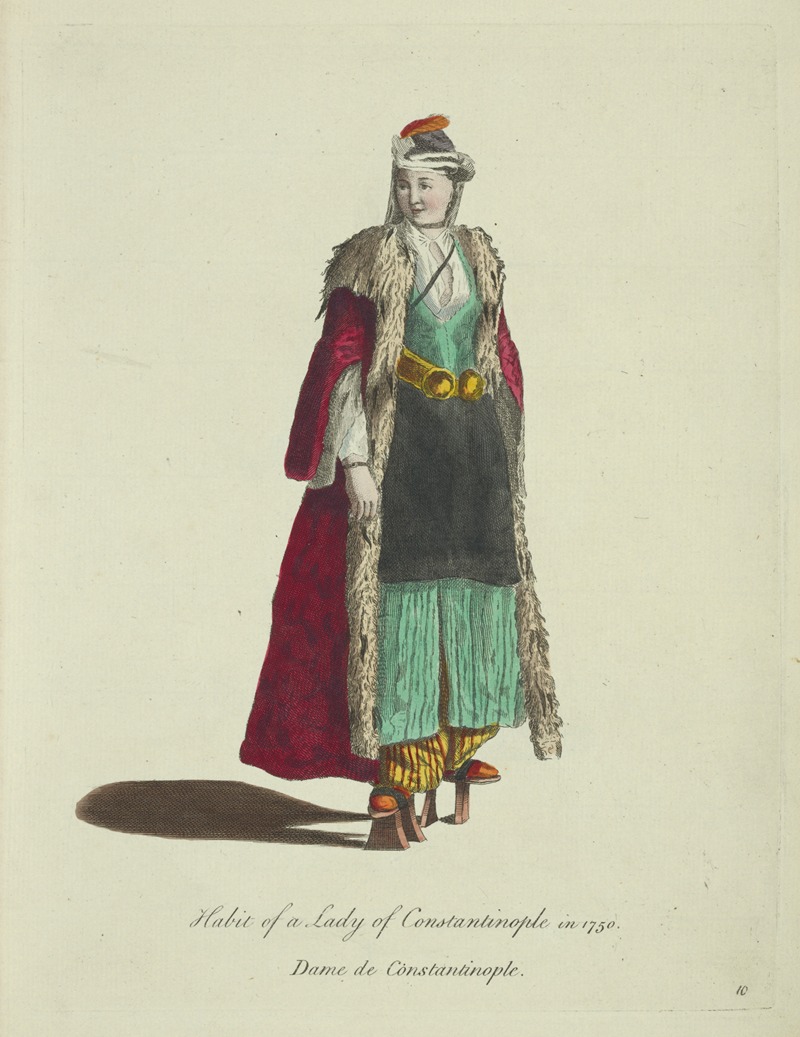 Charles Grignion - Habit of a lady of Constantinople in 1750. Dame de Constantinople.