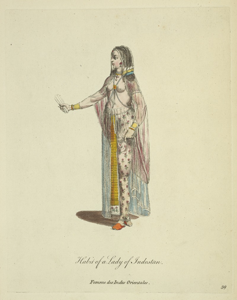 Charles Grignion - Habit of a lady of Indostan. Femme des Indes Orientales 2