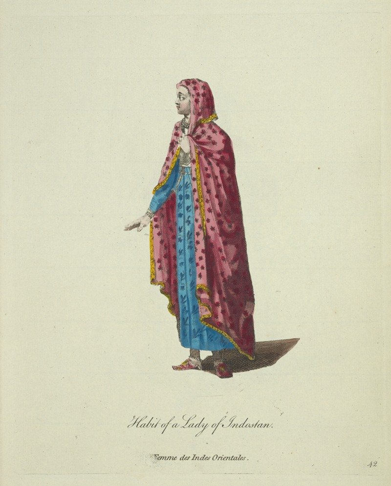 Charles Grignion - Habit of a lady of Indostan. Femme des Indes Orientales 5